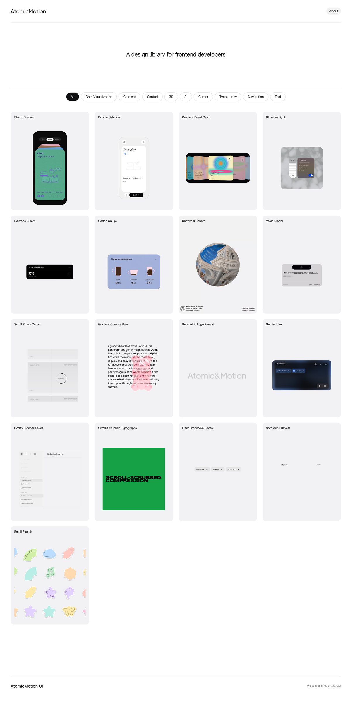 The full AtomicMotion home page