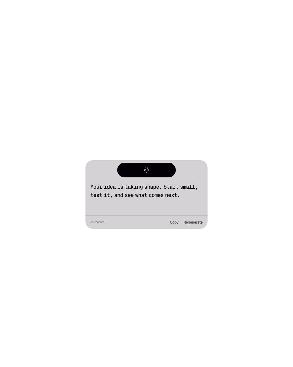 Voice Bloom component preview